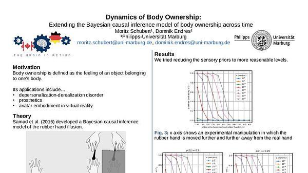 Extending the Bayesian Causal Inference of Body Ownership Modell Across Time