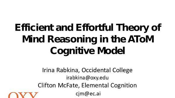 Efficient and Effortful Theory of Mind Reasoning in the AToM Cognitive Model