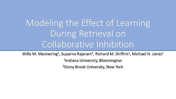 Modeling the Effect of Learning During Retrieval on Collaborative Inhibition