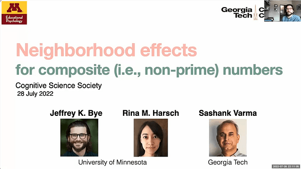 Neighborhood effects for composite (i.e., non-prime) numbers