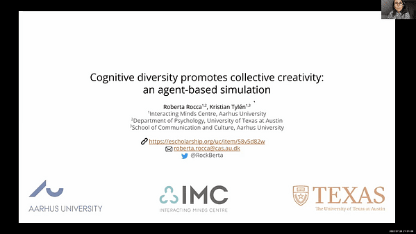 Cognitive diversity promotes collective creativity: an agent-based simulation