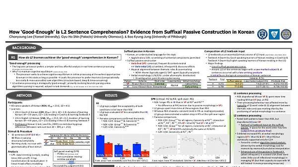 How ‘Good-Enough’ is L2 Sentence Comprehension? Evidence from Suffixal Passive Construction in Korean