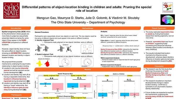 Differential patterns of object-location binding in children and adults: Pruning the special role of location