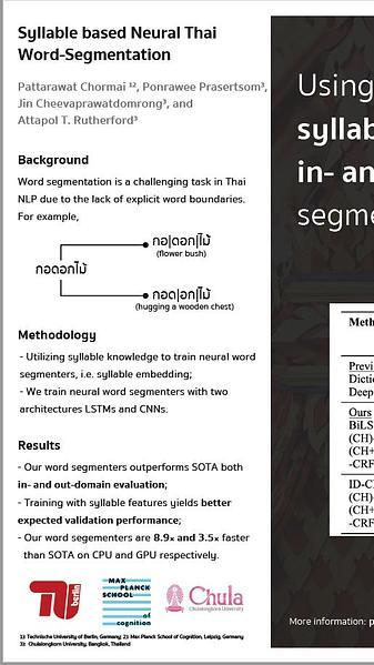Syllable­based Neural Thai Word Segmentation