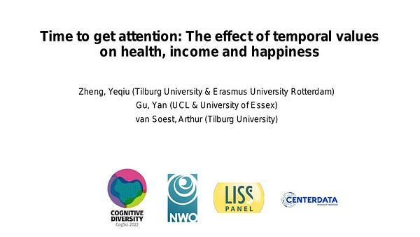 Time to get attention: The effect of temporal values on health, income and happiness