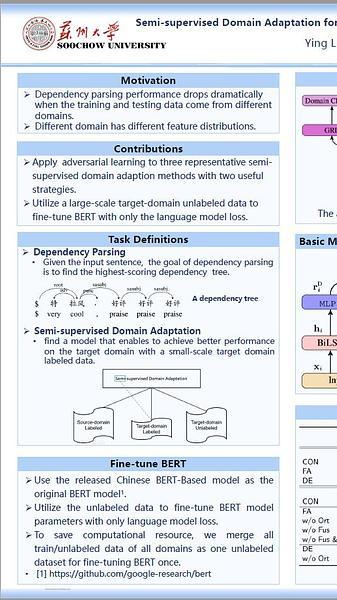 Semi-supervised Domain Adaptation for Dependency Parsing via Improved Contextualized Word Representations