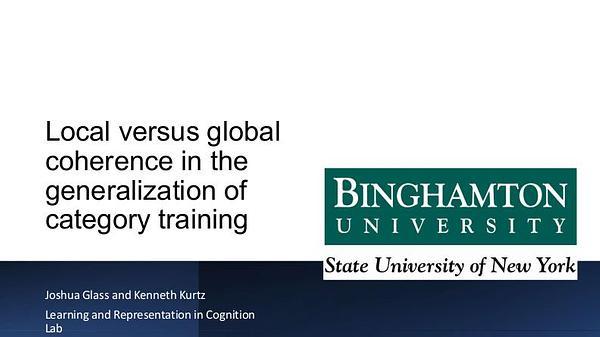 Local versus global coherence in the generalization of category training