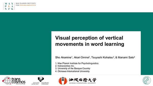 Visual perception of vertical movements in word learning