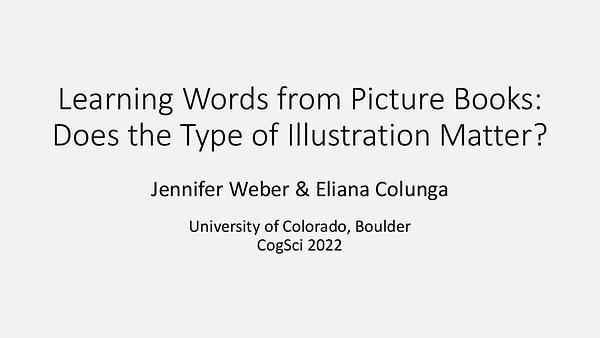 Learning from Word Books: Does the Type of Illustration Matter?