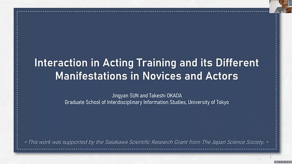 Interaction in Acting Training and its Manifestations in Novices and Actors
