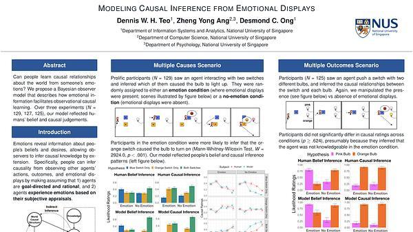 Modeling Causal Inference from Emotional Displays