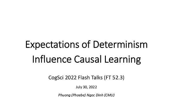 Expectations of Causal Determinism in Causal Learning