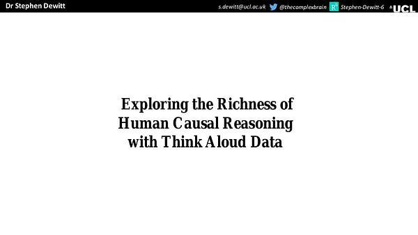 Exploring the Richness of Human Causal Reasoning with Think Aloud Data