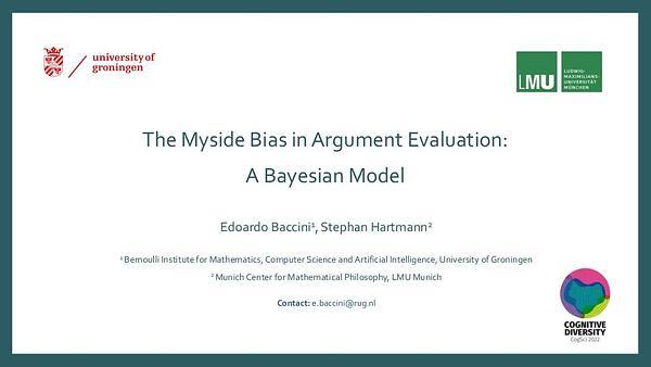 The Myside Bias in Argument Evaluation: A Bayesian Model