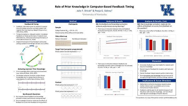 Role of Prior Knowledge in Feedback Timing