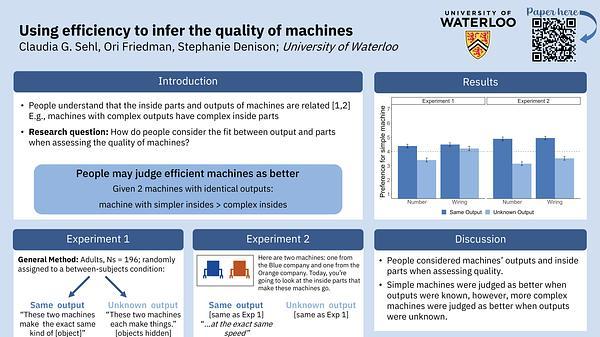 Using efficiency to infer the quality of machines