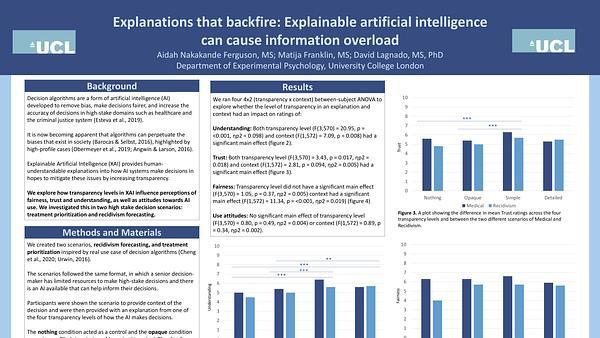 Explanations that backfire: Explainable artificial intelligence can cause information overload