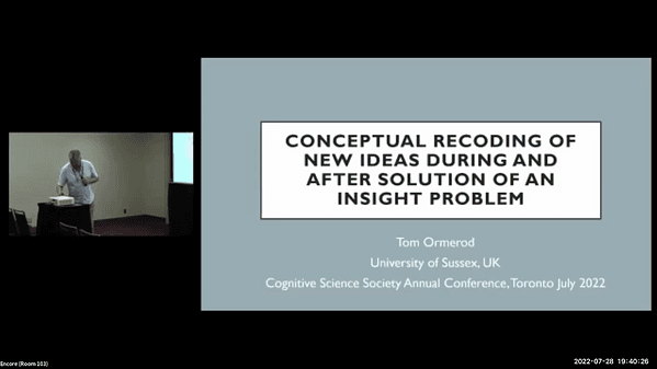 Conceptual recoding of new ideas during and aer solution of an insight problem