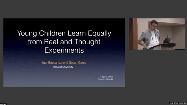 Young children learn equally from real and thought experiments