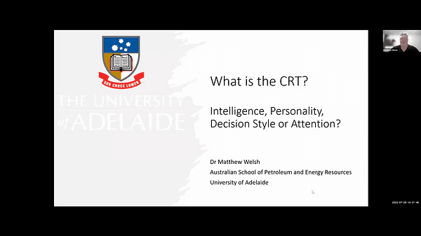What is the CRT? Intelligence, Personality, Decision Style or Attention?