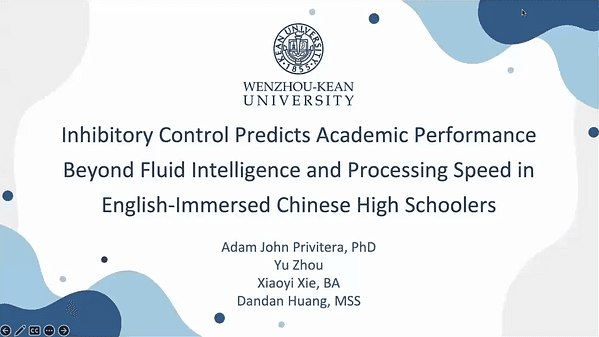 Inhibitory Control Predicts Academic Performance Beyond Fluid Intelligence and Processing Speed in English-Immersed Chinese High Schoolers