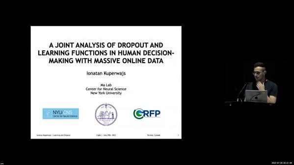 A joint analysis of dropout and learning functions in human decision-making with massive online data