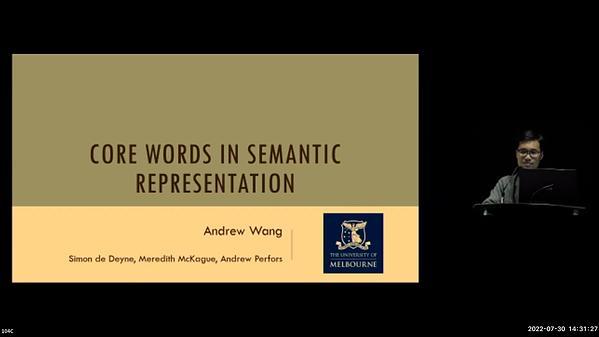 Core words in semantic representation