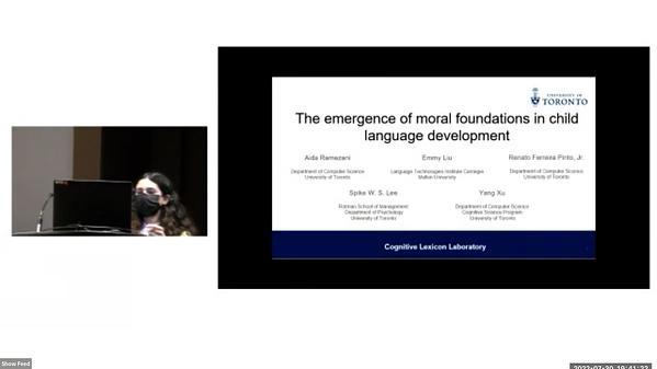 The emergence of moral foundations in child language development