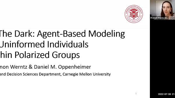 In the Dark: Agent-Based Modeling of Uninformed Individuals within Polarized Groups