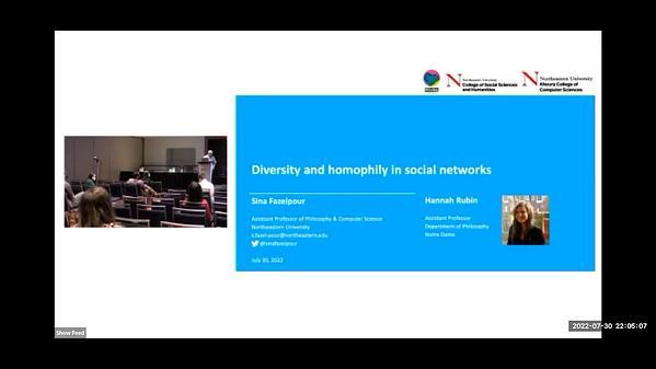 Diversity and homophily in social networks