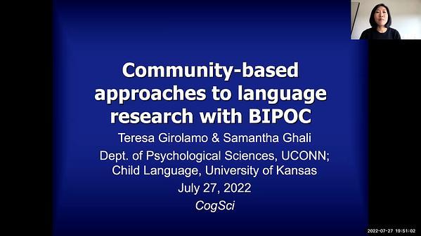 Community-based approaches to language research with BIPOC