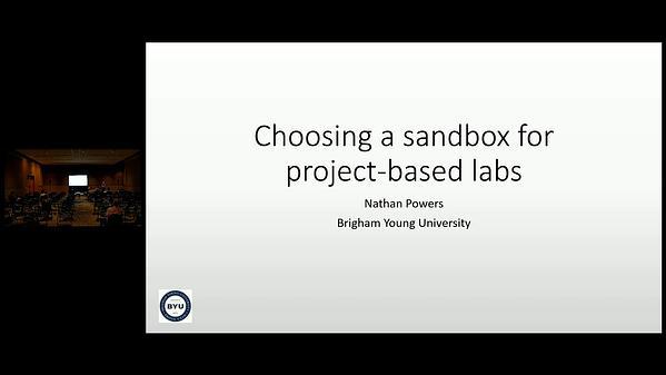 Choosing a sandbox for project-based labs