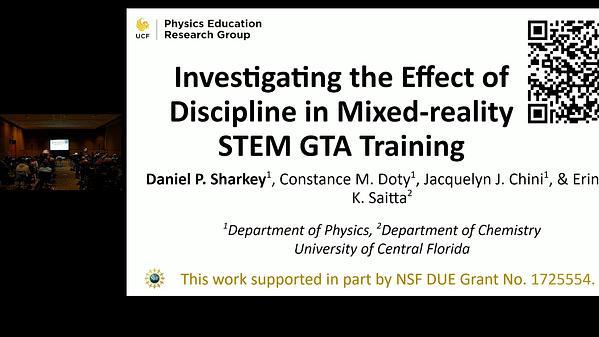 Investigating the Effect of Discipline in Mixed-reality STEM GTA Training