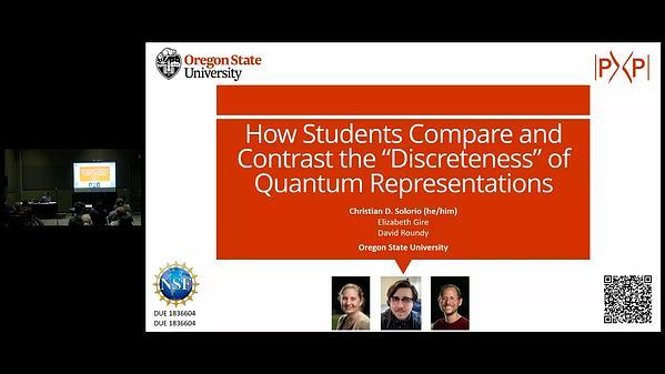 How Students Compare and Contrast the “Discreteness” of Quantum Representations