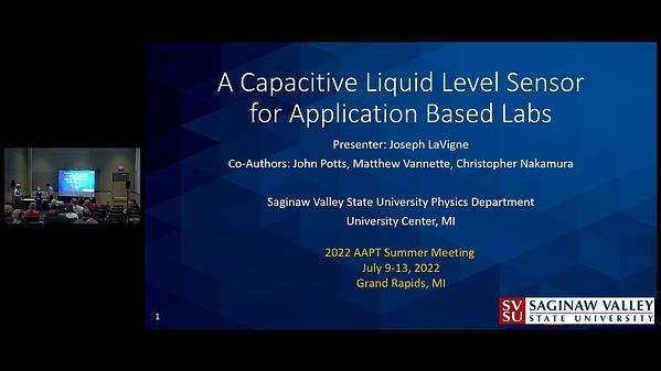 A Capacitive Liquid Level Sensor for Application Based Labs