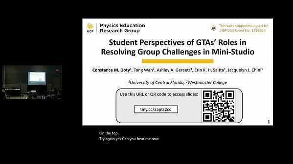 Student Perspectives of Mini-Studio GTAs’ Roles in Resolving Group Challenges