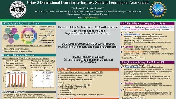 Using 3 Dimensional Learning to Improve Student Learning on Assessments