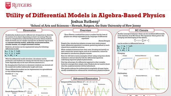 Utility of Differential Models in Algebra-Based Physics