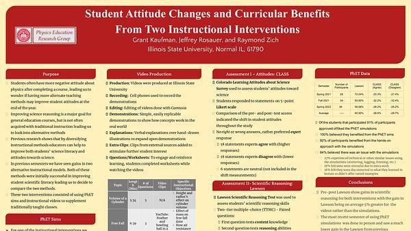 Student attitude changes and curricular benefits from two instructional interventions