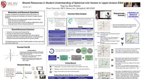 Shared Resources in Student Problem-Solving of Spherical Unit Vectors
