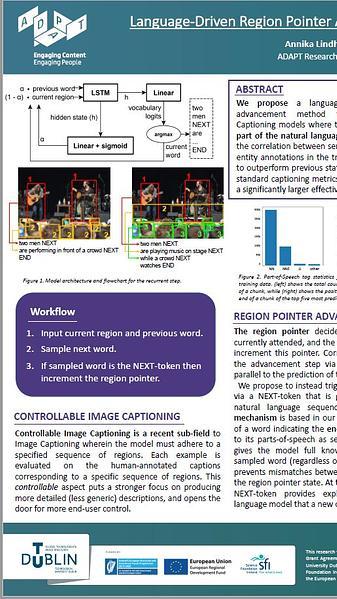 Language-Driven Region Pointer Advancement for Controllable Image Captioning