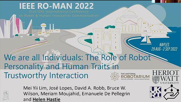 We are all Individuals: The Role of Robot Personality and Human Traits in Trustworthy Interaction