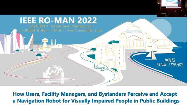 How Users, Facility Managers, and Bystanders Perceive and Accept a Navigation Robot for Visually Impaired People in Public Buildings