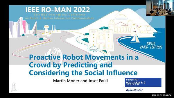 Proactive Robot Movements in a Crowd by Predicting and Considering the Social Influence