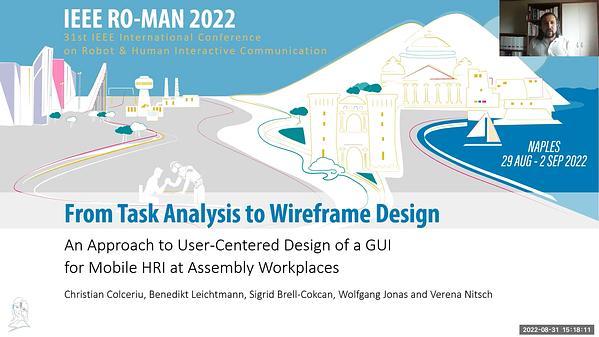 From Task Analysis to Wireframe Design: An Approach to User-Centered Design of a GUI for Mobile HRI at Assembly Workplaces