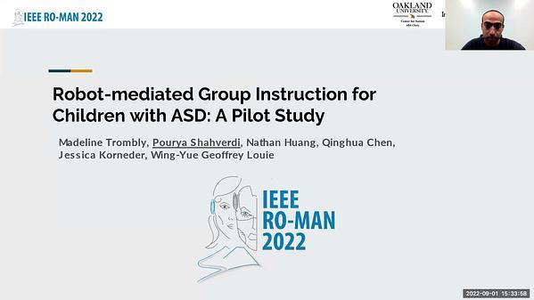 Robot-mediated Group Instruction for Children with ASD: A Pilot Study