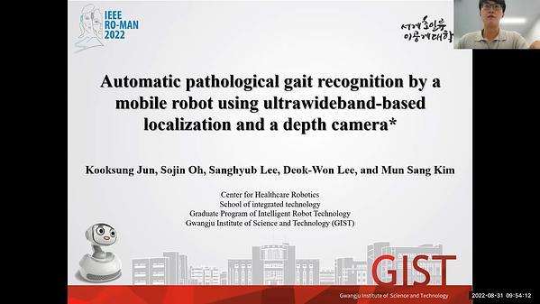 Automatic pathological gait recognition for a mobile robot