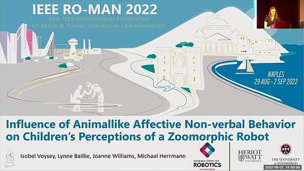 Influence of Animallike Affective Non-verbal Behavior on Children’s Perceptions of a Zoomorphic Robot