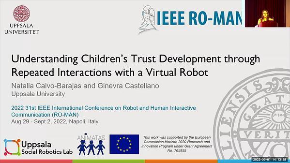 Understanding Children's Trust Development through Repeated Interactions with a Virtual Social Robot
