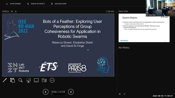 Bots of a Feather: Exploring User Perceptions of Group Cohesiveness for Application in Robotic Swarms